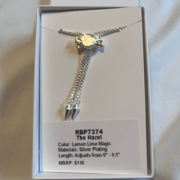 Bomb Party Jewel Candy - The Hazel -Silver and Blue Bracelet with Organic Design - Picture 2 of 2